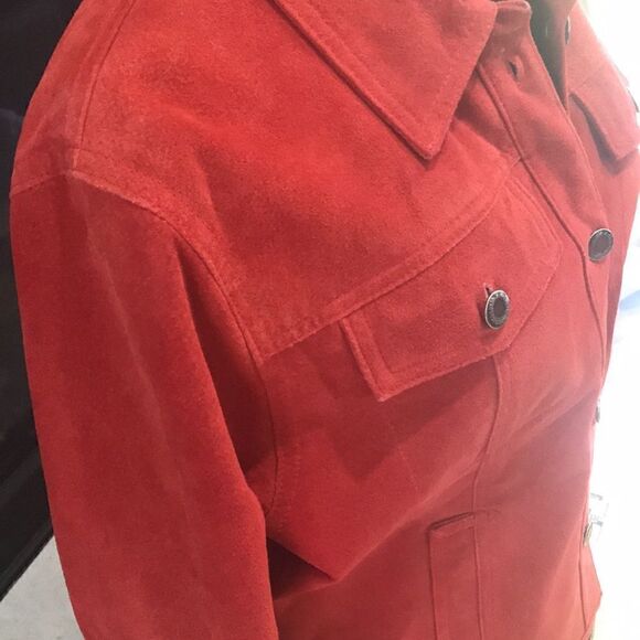 Northern Reflections Women's Leather Jacket, Red, Medium - Picture 3 of 8